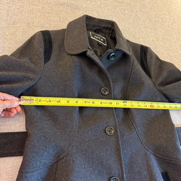 Apt 9 Women's Charcoal Gray Wool Blend Pea Coat - Picture 12 of 15